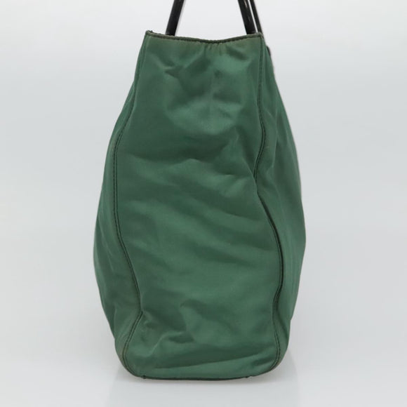 PRADA Hand Bag Nylon Green Auth th5642