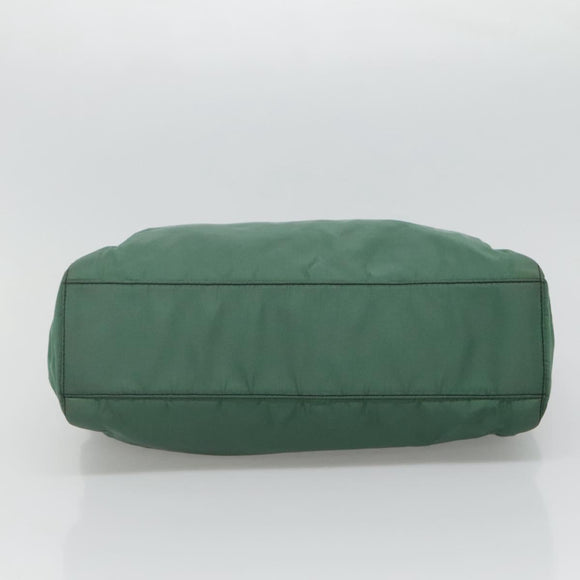 PRADA Hand Bag Nylon Green Auth th5642