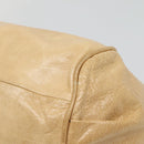 Chloe Hand Bag Leather 2way Beige Gold Auth th5645-9