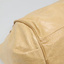 Chloe Hand Bag Leather 2way Beige Gold Auth th5645-14