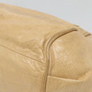 Chloe Hand Bag Leather 2way Beige Gold Auth th5645-15