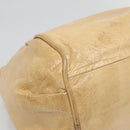 Chloe Hand Bag Leather 2way Beige Gold Auth th5645-16