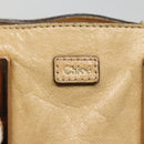 Chloe Hand Bag Leather 2way Beige Gold Auth th5645-17