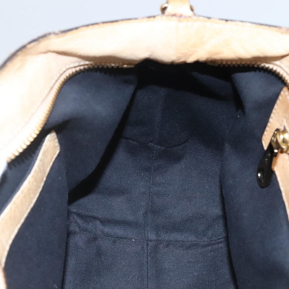Chloe Hand Bag Leather 2way Beige Gold Auth th5645