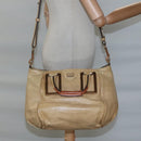 Chloe Hand Bag Leather 2way Beige Gold Auth th5645-24