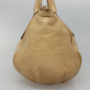 Chloe Hand Bag Leather 2way Beige Gold Auth th5645-4