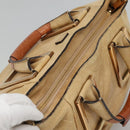 Chloe Hand Bag Leather 2way Beige Gold Auth th5645-6