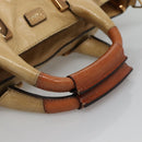 Chloe Hand Bag Leather 2way Beige Gold Auth th5645-7