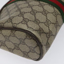 GUCCI GG Supreme Web Sherry Line Clutch Bag PVC Beige Red 56 01 012 Auth th5648-7