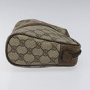 GUCCI GG Supreme Web Sherry Line Clutch Bag PVC Beige Red 56 01 012 Auth th5648-3