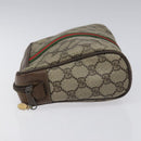 GUCCI GG Supreme Web Sherry Line Clutch Bag PVC Beige Red 56 01 012 Auth th5648-4