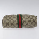 GUCCI GG Supreme Web Sherry Line Clutch Bag PVC Beige Red 56 01 012 Auth th5648-6