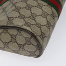 GUCCI GG Supreme Web Sherry Line Clutch Bag PVC Beige Red 56 01 012 Auth th5648-15