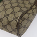 GUCCI GG Supreme Web Sherry Line Clutch Bag PVC Beige Red 89 01 012 Auth th5649-15