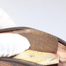 GUCCI GG Supreme Web Sherry Line Clutch Bag PVC Beige Red 89 01 012 Auth th5649-12