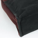 HERMES Fourre Tout MM Hand Bag Canvas Wine Red Auth th5651-13