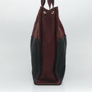 HERMES Fourre Tout MM Hand Bag Canvas Wine Red Auth th5651-3