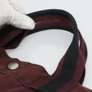 HERMES Fourre Tout MM Hand Bag Canvas Wine Red Auth th5651-8