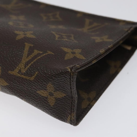 LOUIS VUITTON Monogram Poche Toilette 15 Pouch M47546 LV Auth th5656