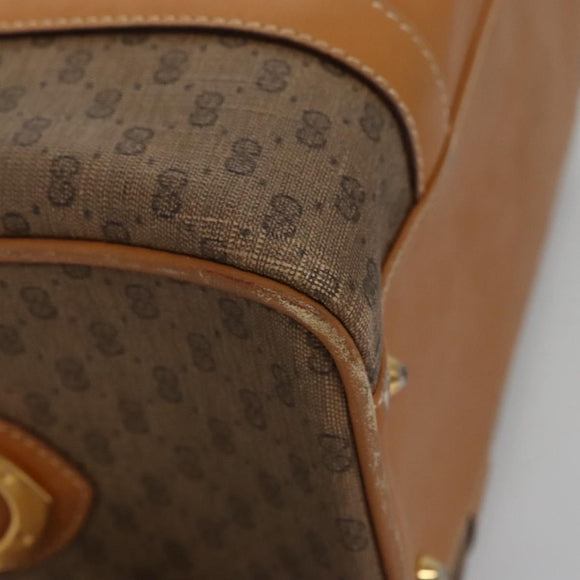 GUCCI Micro GG Supreme Hand Bag PVC Brown Gold 000 084 0158 Auth th5660