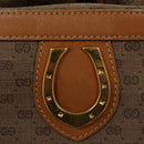 GUCCI Micro GG Supreme Hand Bag PVC Brown Gold 000 084 0158 Auth th5660-17