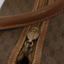 GUCCI Micro GG Supreme Hand Bag PVC Brown Gold 000 084 0158 Auth th5660-18