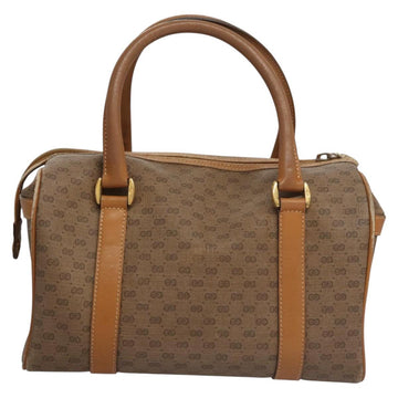 GUCCI Micro GG Supreme Hand Bag PVC Brown Gold 000 084 0158 Auth th5660 - 0