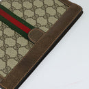 GUCCI GG Supreme Web Sherry Line Clutch Bag PVC Beige Red 89 01 001 Auth th5661-5