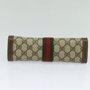 GUCCI GG Supreme Web Sherry Line Clutch Bag PVC Beige Red 89 01 001 Auth th5661-6