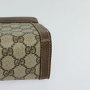 GUCCI GG Supreme Web Sherry Line Clutch Bag PVC Beige Red 89 01 001 Auth th5661-8