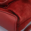 GUCCI Bamboo Backpack Suede Leather Red Gold 003 2852 0030 0 Auth th5663-18