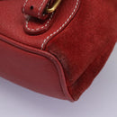 GUCCI Bamboo Backpack Suede Leather Red Gold 003 2852 0030 0 Auth th5663-20