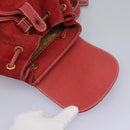 GUCCI Bamboo Backpack Suede Leather Red Gold 003 2852 0030 0 Auth th5663-24