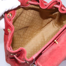 GUCCI Bamboo Backpack Suede Leather Red Gold 003 2852 0030 0 Auth th5663-11