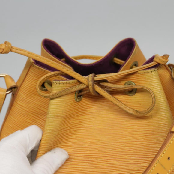 LOUIS VUITTON Epi Petit Noe Shoulder Bag Yellow M44109 LV Auth th5672
