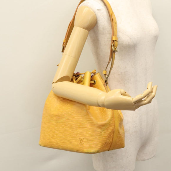 LOUIS VUITTON Epi Petit Noe Shoulder Bag Yellow M44109 LV Auth th5672