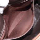 BALLY Quilted Hand Bag Leather Brown Gold Auth th5678-22