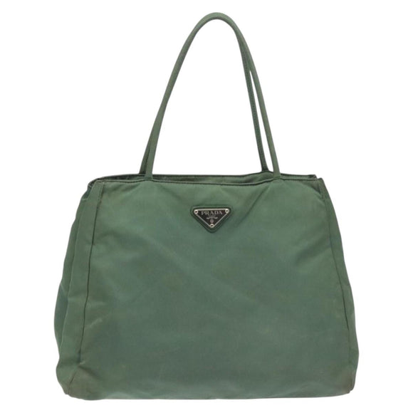 PRADA Hand Bag Nylon Khaki Auth th5681