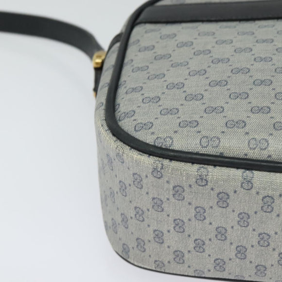 GUCCI Micro GG Supreme Shoulder Bag PVC Navy Gold 001 904 0439 Auth th5693