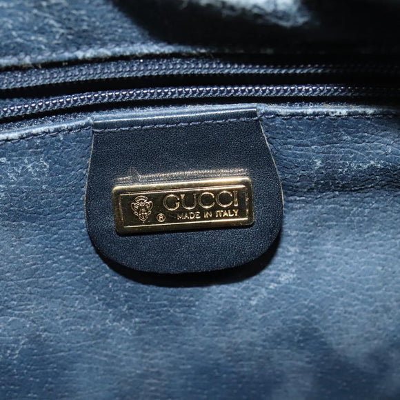 GUCCI Micro GG Supreme Shoulder Bag PVC Navy Gold 001 904 0439 Auth th5693