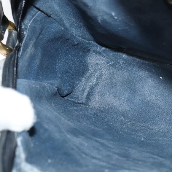 GUCCI Micro GG Supreme Shoulder Bag PVC Navy Gold 001 904 0439 Auth th5693