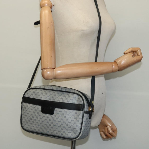 GUCCI Micro GG Supreme Shoulder Bag PVC Navy Gold 001 904 0439 Auth th5693