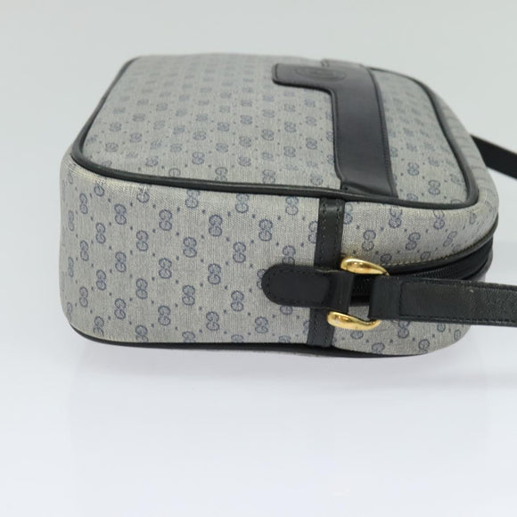 GUCCI Micro GG Supreme Shoulder Bag PVC Navy Gold 001 904 0439 Auth th5693