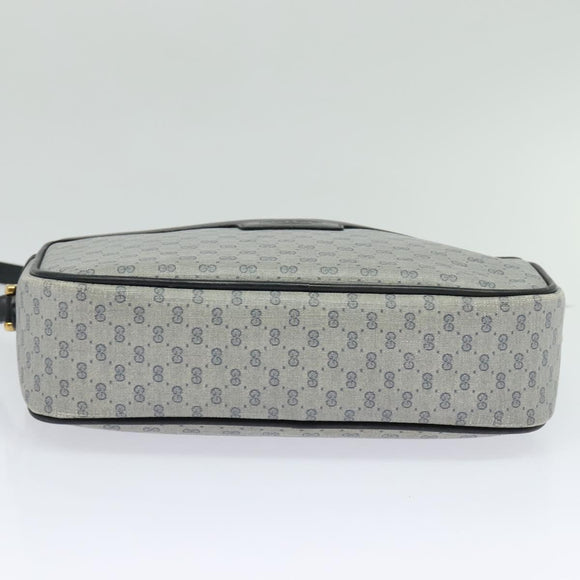 GUCCI Micro GG Supreme Shoulder Bag PVC Navy Gold 001 904 0439 Auth th5693