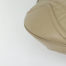 BURBERRY Shoulder Bag Leather Beige Gold Auth th5697-14