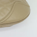 BURBERRY Shoulder Bag Leather Beige Gold Auth th5697-15