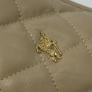 BURBERRY Shoulder Bag Leather Beige Gold Auth th5697-10