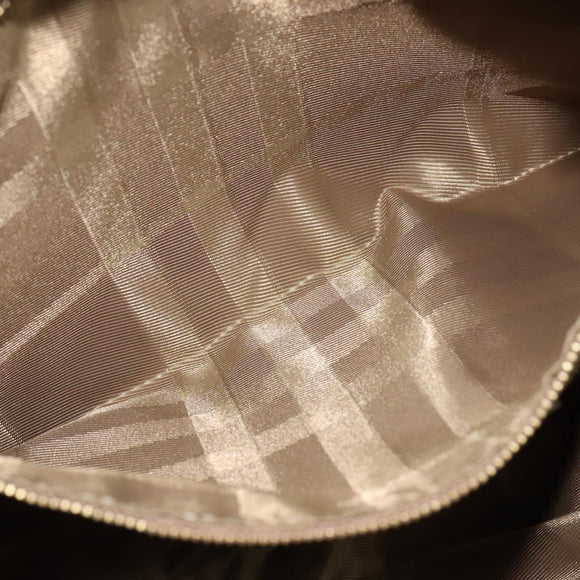 BURBERRY Shoulder Bag Leather Beige Gold Auth th5697