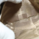 BURBERRY Shoulder Bag Leather Beige Gold Auth th5697-21