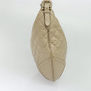 BURBERRY Shoulder Bag Leather Beige Gold Auth th5697-4